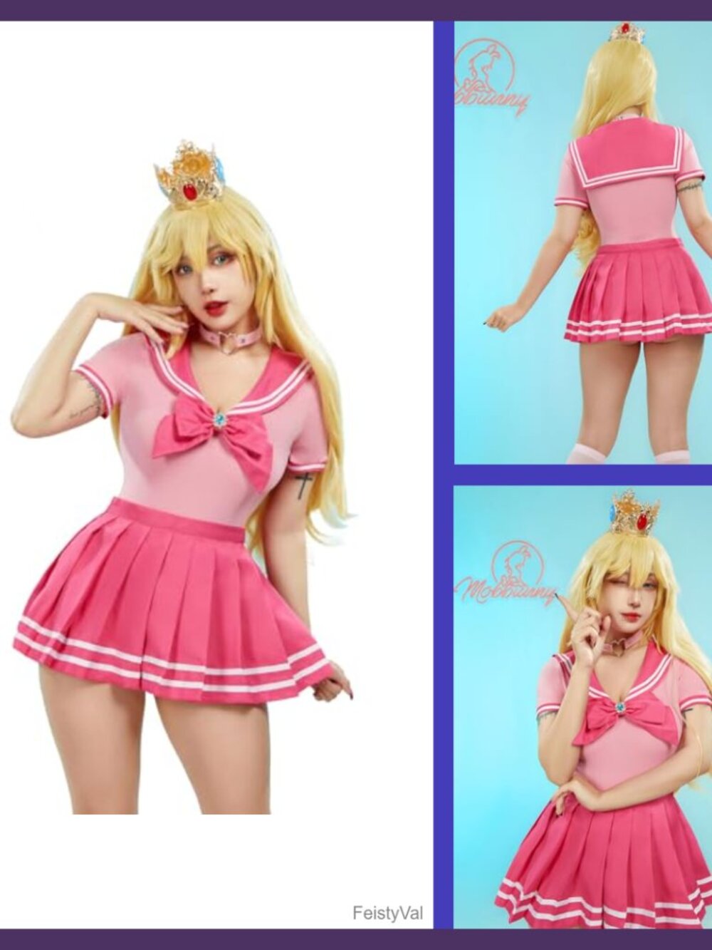 Women's Bodysuit Skirt Set with Socks, Button Crotch Romper, Cosplay Costume